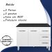 Balcao Com Tampo 120cm 9110x9300 Branco Preto Mobbs