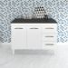 Balcao Com Tampo 120cm 9110x9300 Branco Preto Mobbs