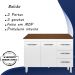 Balcao Com Tampo 120cm 9110x9300 Branco Savana Mobbs