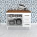 Balcao Com Tampo 120cm 9110x9300 Branco Savana Mobbs