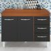 Balcao Com Tampo 120cm 9110x9300 Preto Savana Mobbs