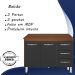 Balcao Com Tampo 120cm 9110x9300 Preto Savana Mobbs