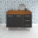 Balcao Com Tampo 120cm 9110x9300 Preto Savana Mobbs