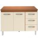 Balcao Com Tampo 120cm 9110x9300 Savana Off White Mobbs