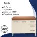 Balcao Com Tampo 120cm 9110x9300 Savana Off White Mobbs
