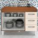 Balcao Com Tampo 120cm 9110x9300 Savana Off White Mobbs