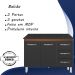 Balcao Com Tampo 120cm 9110x9300 Savana Preto Mobbs