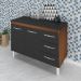 Balcao Com Tampo 120cm 9110x9300 Savana Preto Mobbs