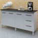 Balcao Com Tampo 150cm 9130x9310 Branco Preto Mobbs