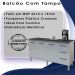 Balcao Com Tampo 150cm 9130x9310 Branco Preto Mobbs