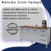Balcao Com Tampo 150cm 9130x9310 Branco Savana Mobbs