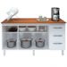 Balcao Com Tampo 150cm 9130x9310 Branco Savana Mobbs