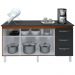Balcao Com Tampo 160cm 9140X9320 Preto Savana Mobbs