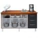Balcao Com Tampo 160cm 9140X9320 Savana Preto Mobbs