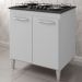 Balcao Com Tampo 70cm Para Cooktop 5 Bocas 9255 Branco Mobbs