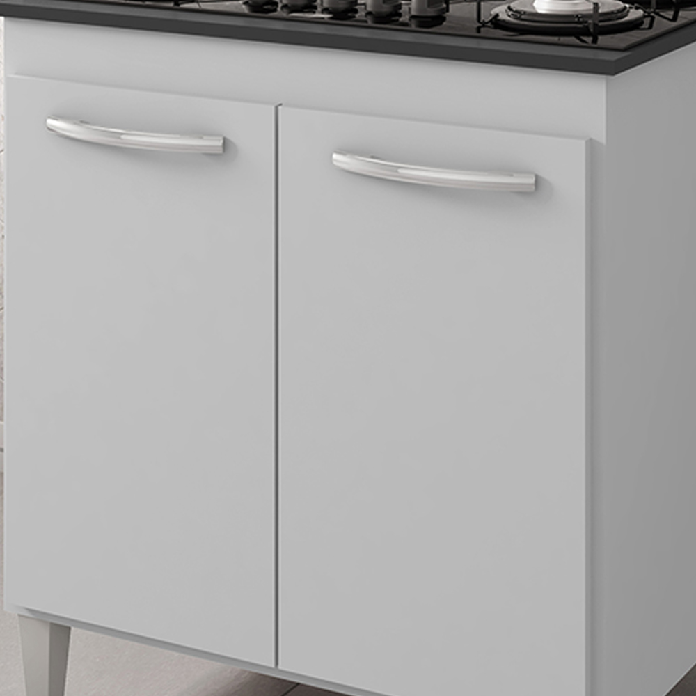 Balcao Com Tampo 70cm Para Cooktop 5 Bocas 9255 Branco Mobbs