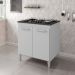 Balcao Com Tampo 70cm Para Cooktop 5 Bocas 9255 Branco Mobbs