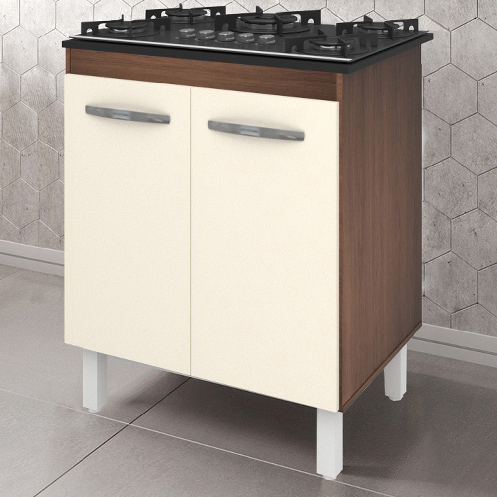 Balcao Com Tampo 70cm Para Cooktop 5 Bocas 9255 Savana Off White Mobbs
