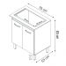 Balcao Com Tampo 70cm Para Cooktop 5 Bocas 9255 Savana Off White Mobbs
