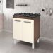 Balcao Com Tampo 70cm Para Cooktop 5 Bocas 9255 Savana Off White Mobbs