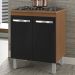 Balcao Com Tampo 70cm Para Cooktop 5 Bocas 9255 Savana Preto Mobbs