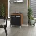 Balcao Com Tampo 70cm Para Cooktop 5 Bocas 9255 Savana Preto Mobbs