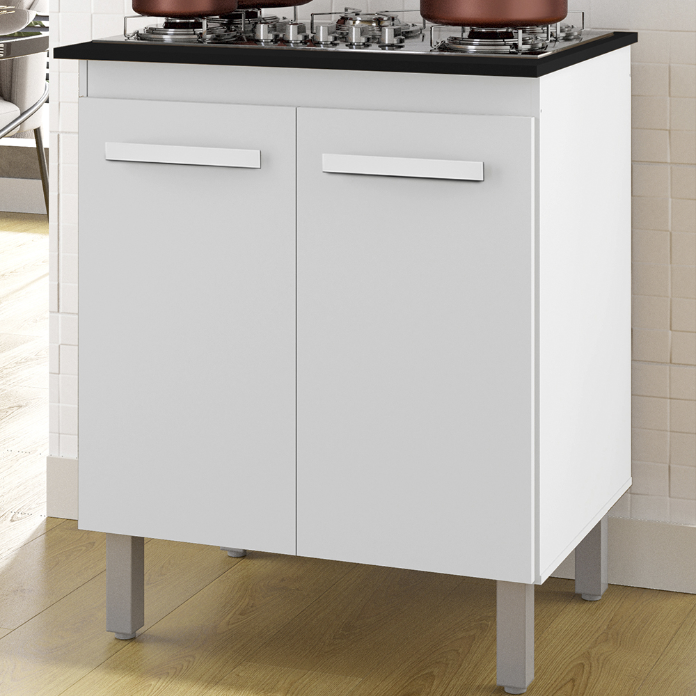 Balcao Com Tampo 75 cm Para Cooktop 5 Bocas 9255 Branco Mobbs
