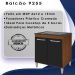 Balcao Com Tampo 75 cm Para Cooktop 5 Bocas 9255 Savana Preto Mobbs