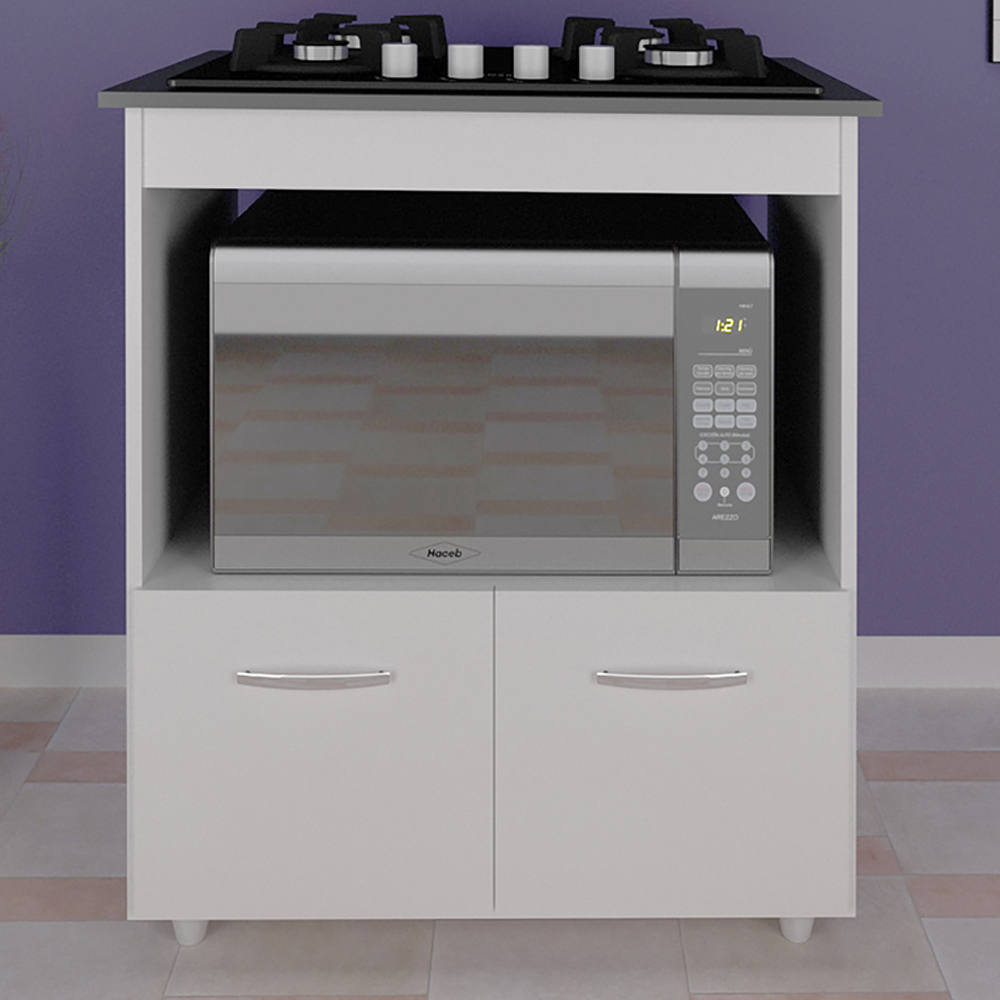 Balcao Com Tampo Cooktop 4 Bocas 75cm 9440 Branco Mobbs