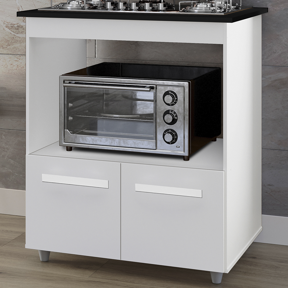 Balcao Com Tampo Cooktop 4 Bocas 75cm 9440 Branco Mobbs