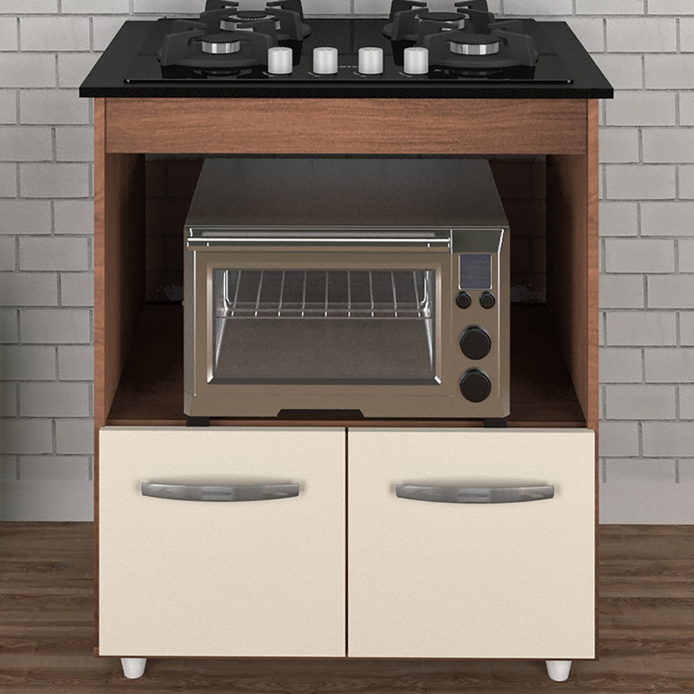 Balcao Com Tampo Cooktop 4 Bocas 75cm 9440 Savana Off White Mobbs