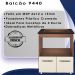 Balcao Com Tampo Cooktop 4 Bocas 75cm 9440 Savana Off White Mobbs
