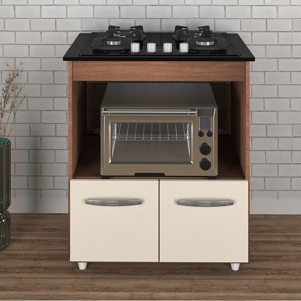 Balcao Com Tampo Cooktop 4 Bocas 75cm 9440 Savana Off White Mobbs