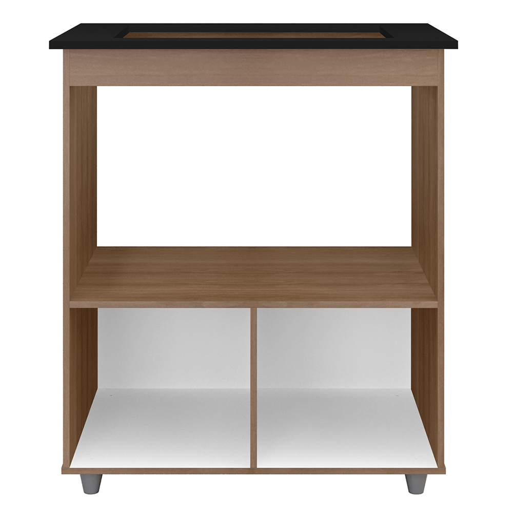 Balcao Com Tampo Cooktop 4 Bocas 75cm 9440 Savana Preto Mobbs