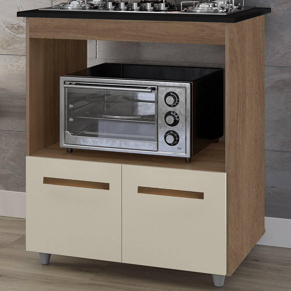Balcao Com Tampo Cooktop 5 Bocas 75cm 9445 Savana Off White Mobbs