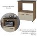 Balcao Com Tampo Cooktop 5 Bocas 75cm 9445 Savana Off White Mobbs