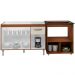 Balcao Cooktop 4 Bocas e Pia 120cm Savana Off White Mobbs