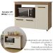 Balcao Multiuso 3 Portas 114cm 9480 Savana Off White Mobbs