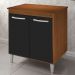 Balcao Multiuso 70cm 2 Portas 9240 Savana Preto Mobbs
