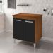 Balcao Multiuso 70cm 2 Portas 9240 Savana Preto Mobbs