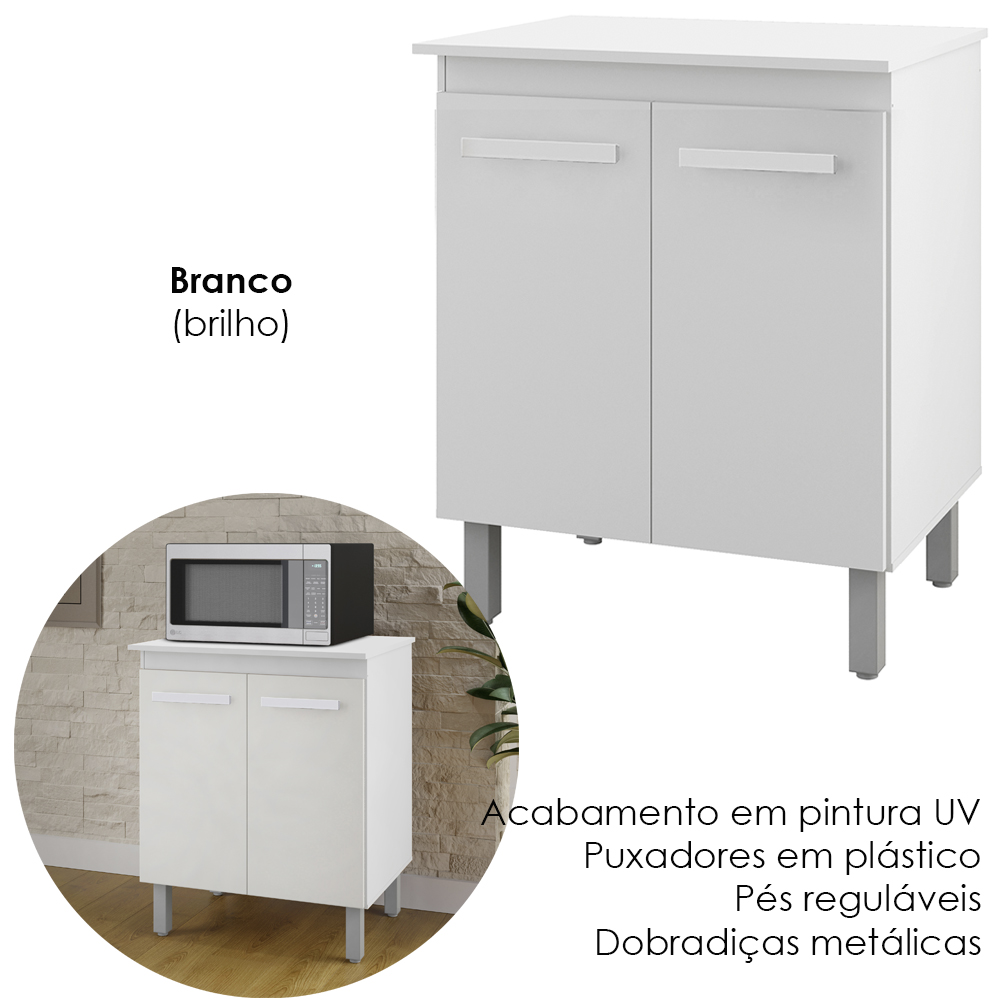 Balcao Multiuso 75 cm 2 Portas 9240 Branco Mobbs