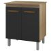 Balcao Multiuso 75 cm 2 Portas 9240 Savana Preto Mobbs