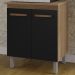Balcao Multiuso 75 cm 2 Portas 9240 Savana Preto Mobbs