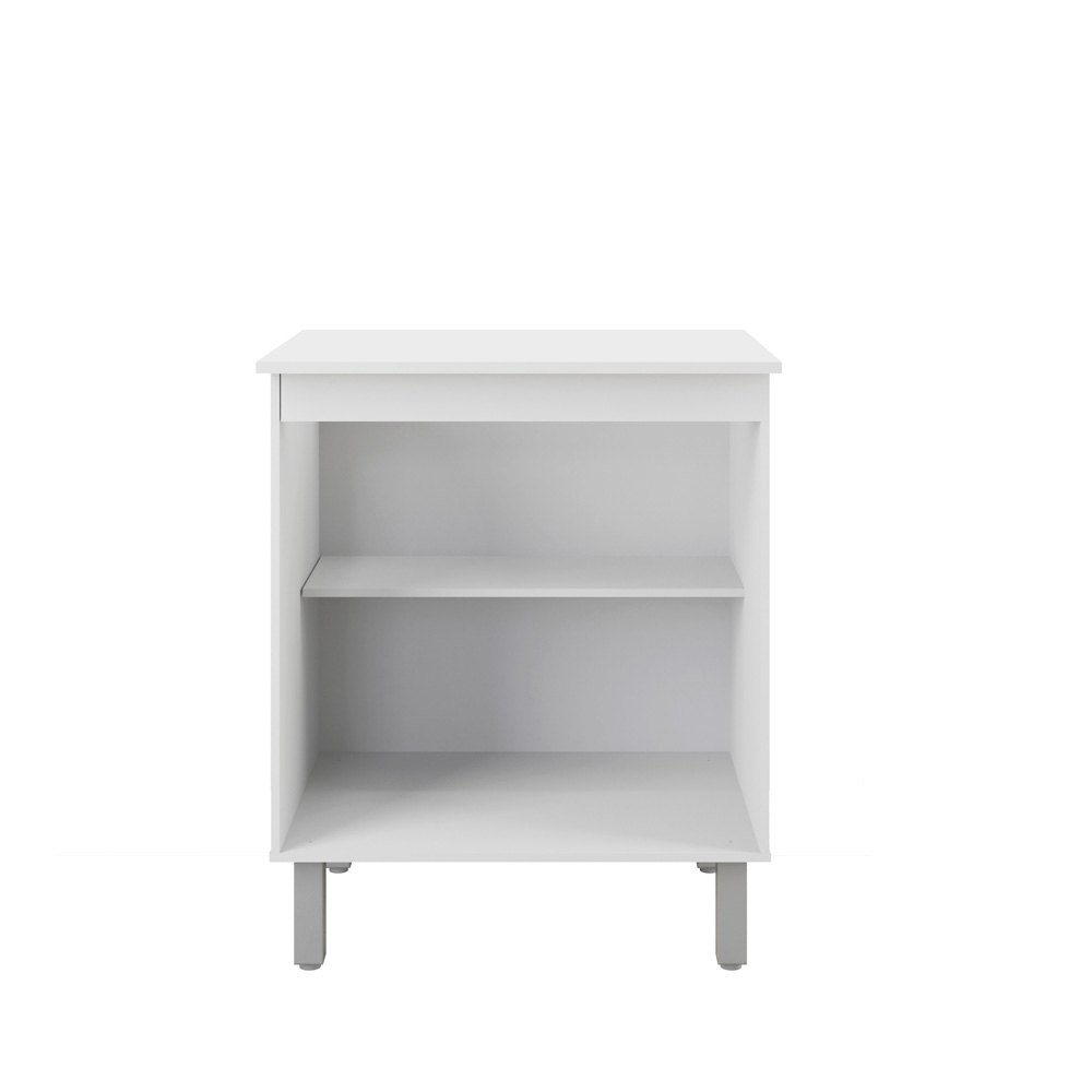 Balcao Multiuso C/ Tampo 70 cm 2P Serena Branco Mobbs