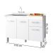 Balcao P/ Pia Sem Tampo Anita 120 cm Mobbs cor:Branco