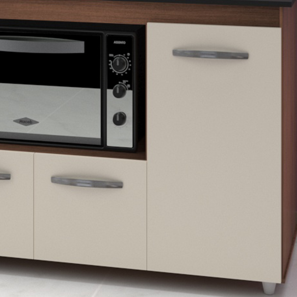Balcao Para Cooktop 4 Bocas 114cm 9470 Savana Off White Mobbs
