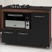 Balcao Para Cooktop 4 Bocas 114cm 9470 Savana Preto Mobbs