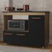 Balcao Para Cooktop 4 Bocas 114cm 9470 Savana Preto Mobbs