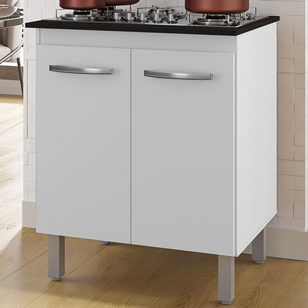 Balcao Para Cooktop 4 Bocas Jade Mobbs cor:Branco