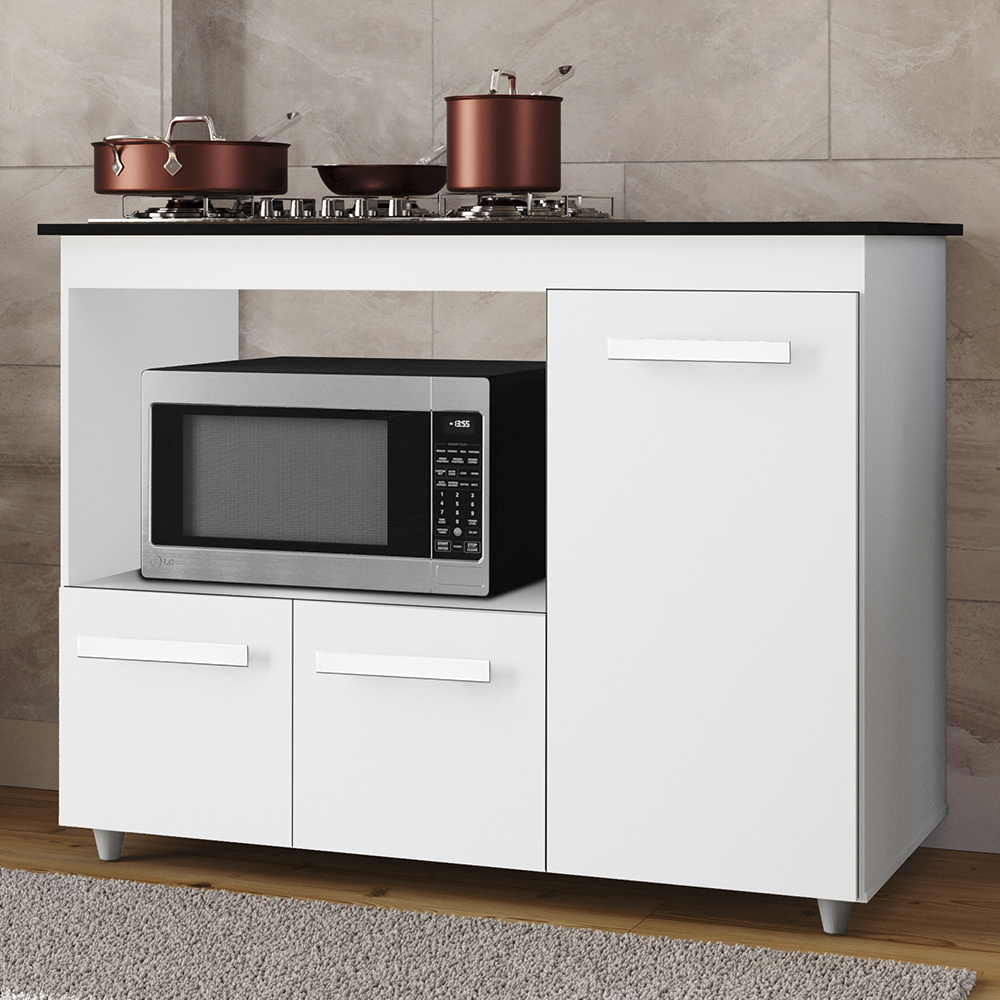 Balcao Para Cooktop 5 Bocas 114cm 9475 Branco Mobbs
